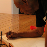 Galería lectura de obra propia en voz de Ricardo Castillo y homenaje