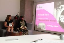 La presentación del libro fue coorganizada con la Colectiva feminista Abuelas, Brujas y Sabias.