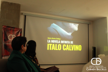 La Dra. Blanca Estela Ruiz y la expositora Dulce Ma Zúñiga nos presentan la obra de Calvino.